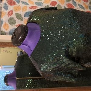 Lulu's green sequence mini dress